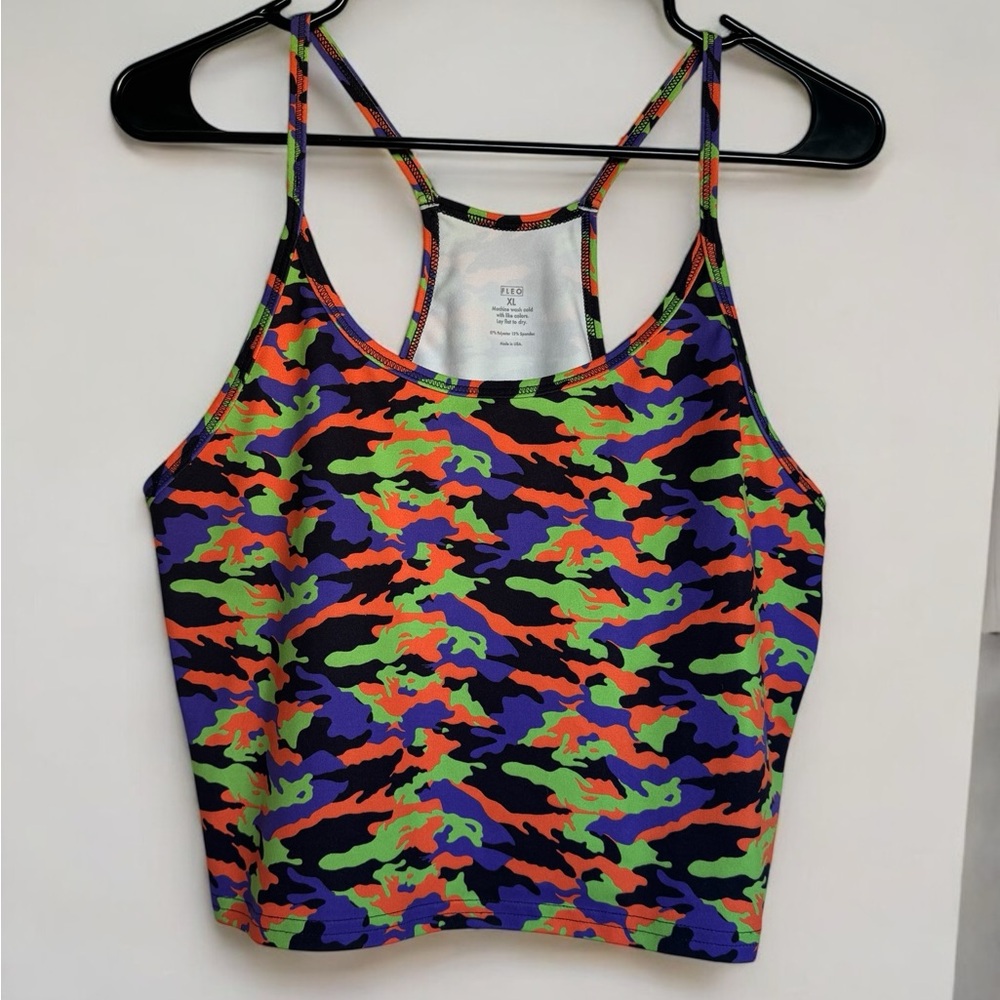 Fleo Spooky Camo Switch Up Crop Top